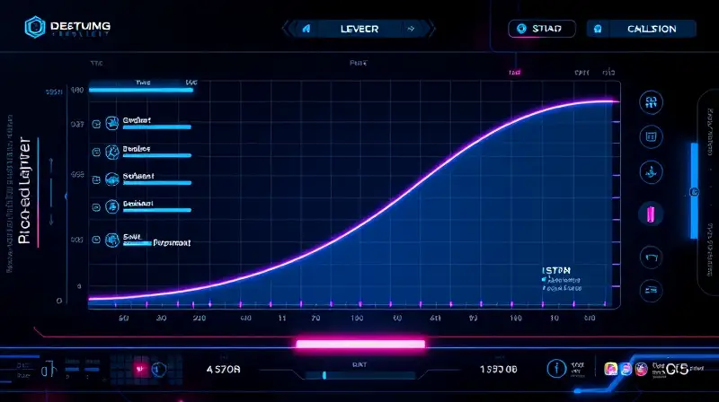 Interfaz digital futurista ajusta dificultad dinámica