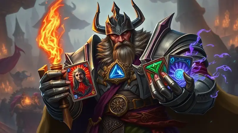 Gigante caballero noble con cartas mágicas