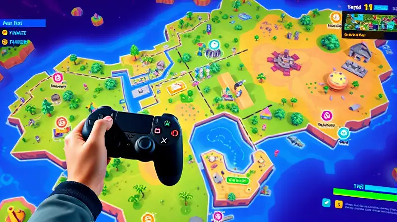 Jugador nuevo observa mapa colorido animado