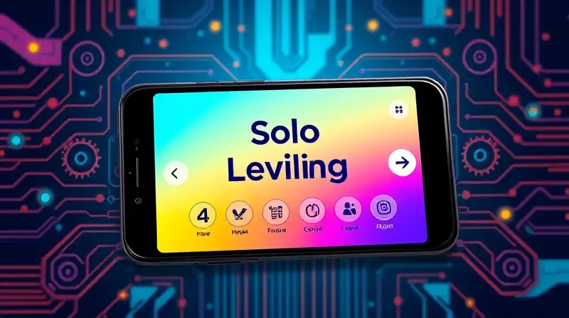 Smartphone pequeño muestra interfaz digital futurista