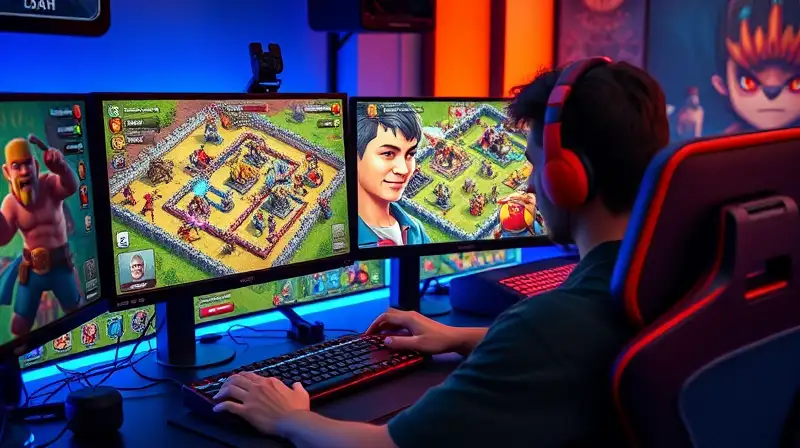 Jugador concentrado analiza batalla de Clash