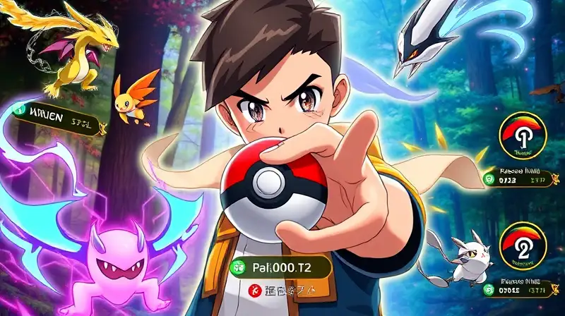 Entrenador con Poké Ball y Pokémon activos