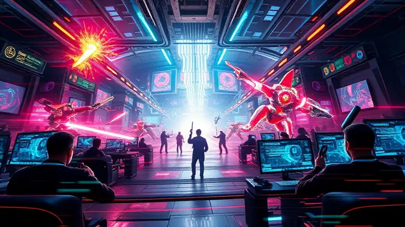 Arena futurista con acción intensa y tecnología
