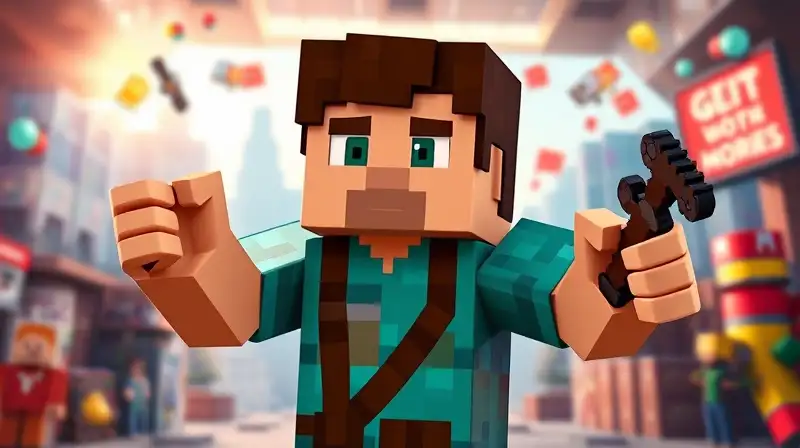Personaje de Minecraft con skin cinemática