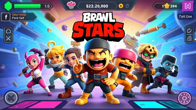Interfaz colorida de Brawl Stars dinámica