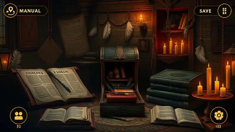 Elementos rústicos y mágicos en juego medieval