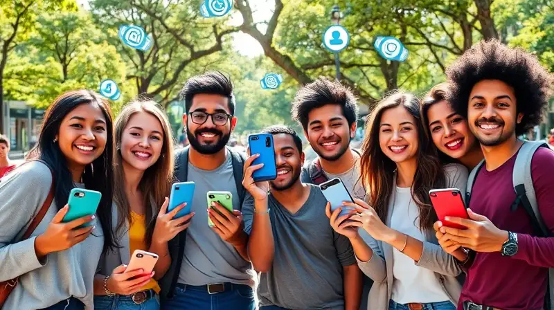 Amigos diversos juegan Pokémon GO juntos
