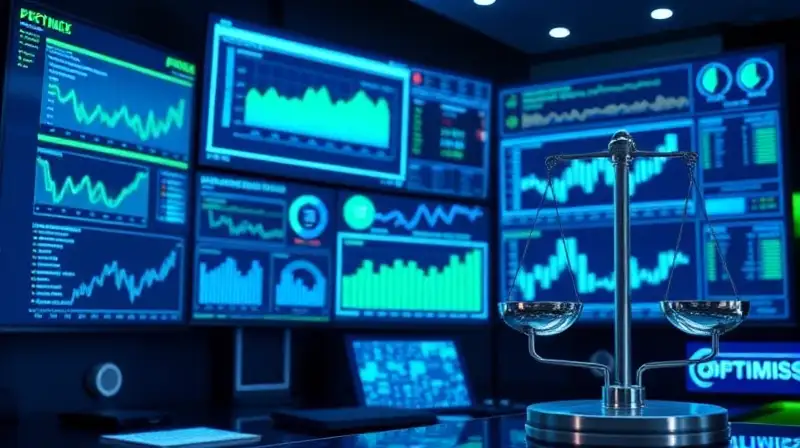 Sala futurista con tecnología y gráficos holográficos