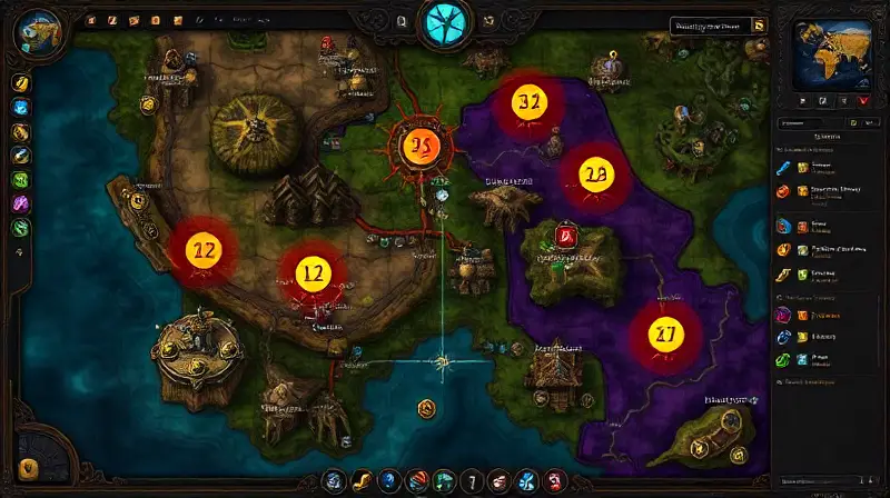 Interfaz mágica de mapa estilo WoW