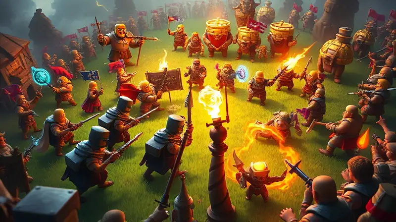Batalla estratégica en Clash of Clans medieval
