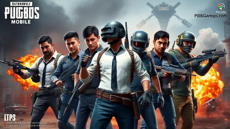 Equipo PUBG Mobile en batalla urbana intensa