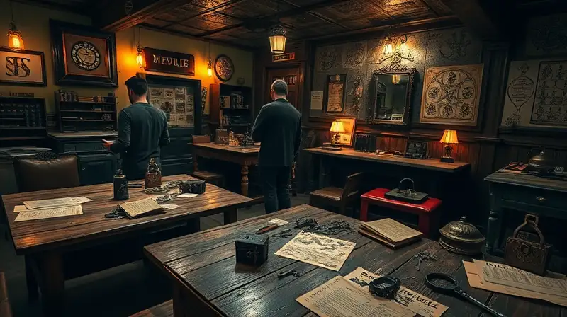 Escape room misterioso con pistas ocultas