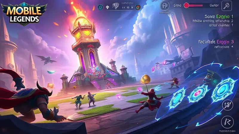 Batalla épica en arena fantástica móvil