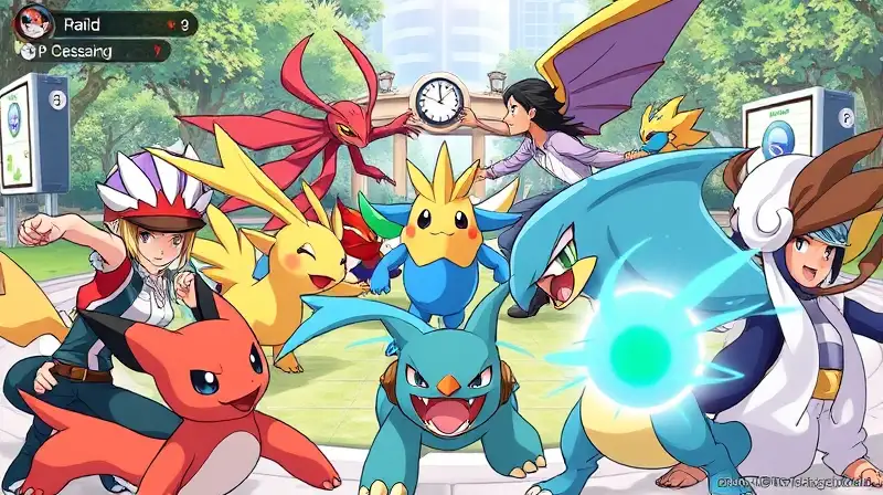 Entrenadores Pokémon luchan en equipo estratégico