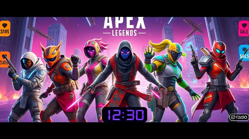 Personajes de Apex con skins neón intensos