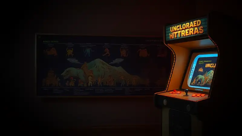 Arcade retro con historia y arte pixelado
