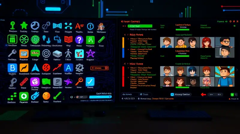 Pantalla dividida con iconos y mods vibrantes