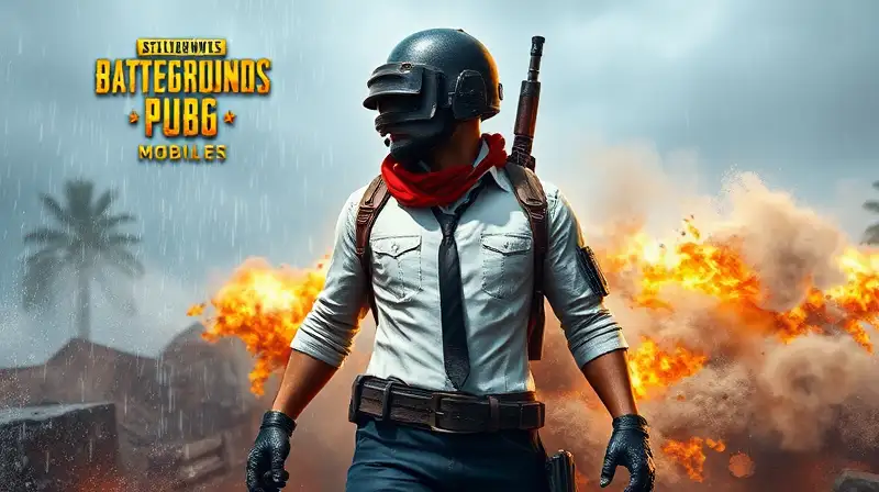 Personaje futurista PUBG con equipo táctico