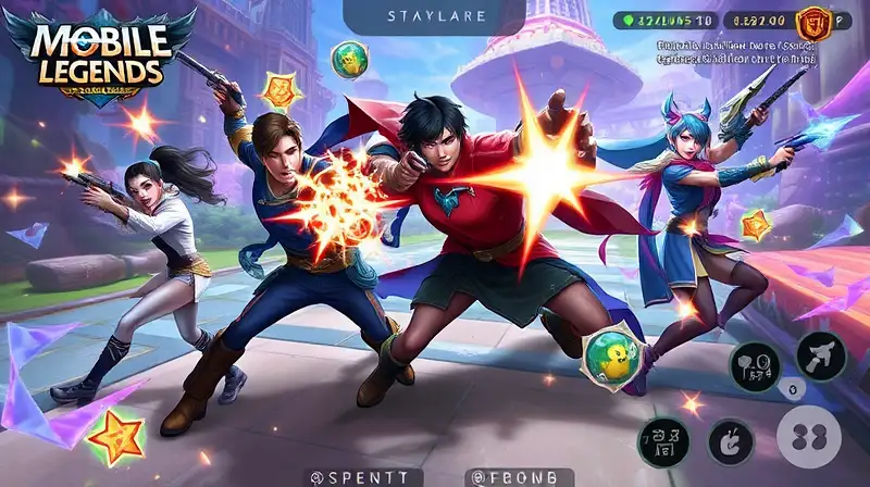 Héroes de Mobile Legends en intensa batalla