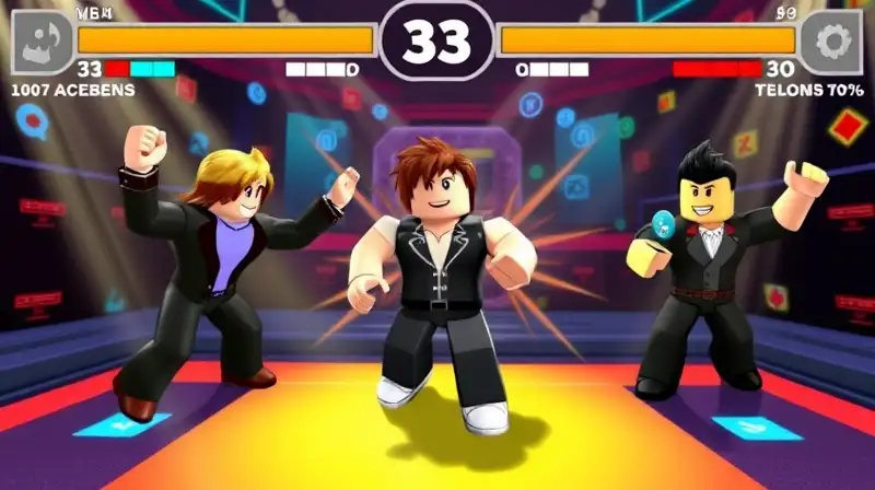Interfaz vibrante de juego de lucha futurista