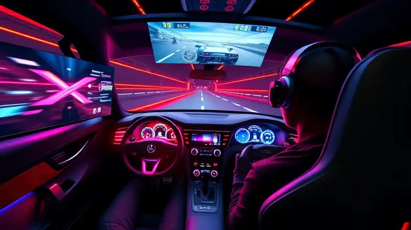 Simulador de carreras futurista con VR intensa