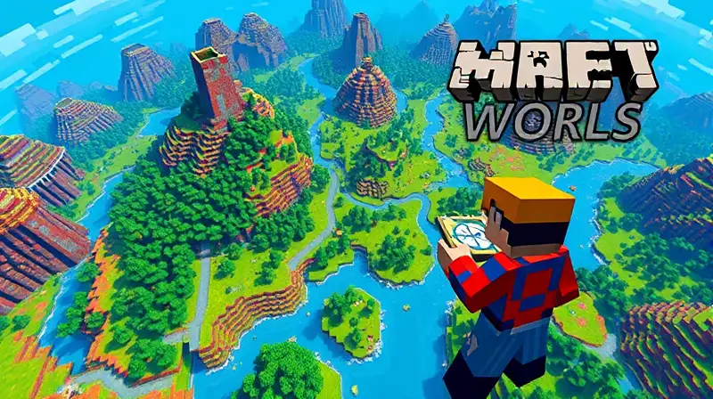 Mapa vibrante de Minecraft con aventura