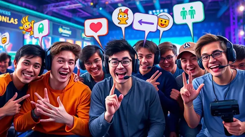 Equipo diverso comunicándose en arena de esports