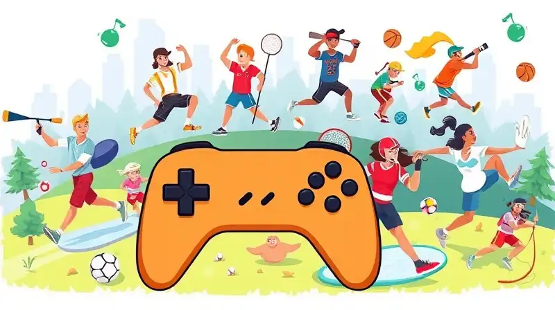 Iconos deportivos pixelados en acción vibrante