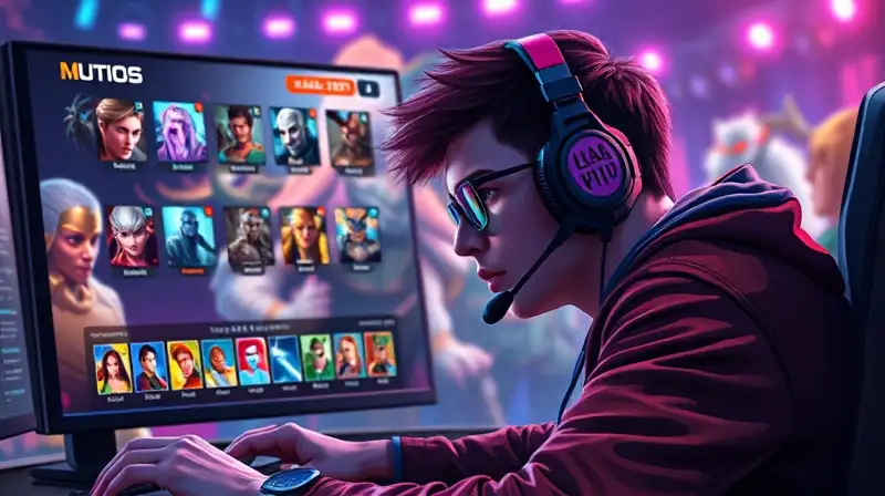 Gamer analiza estrategias en vibrante arena esports