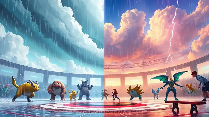 Batalla Pokémon GO con clima dinámico