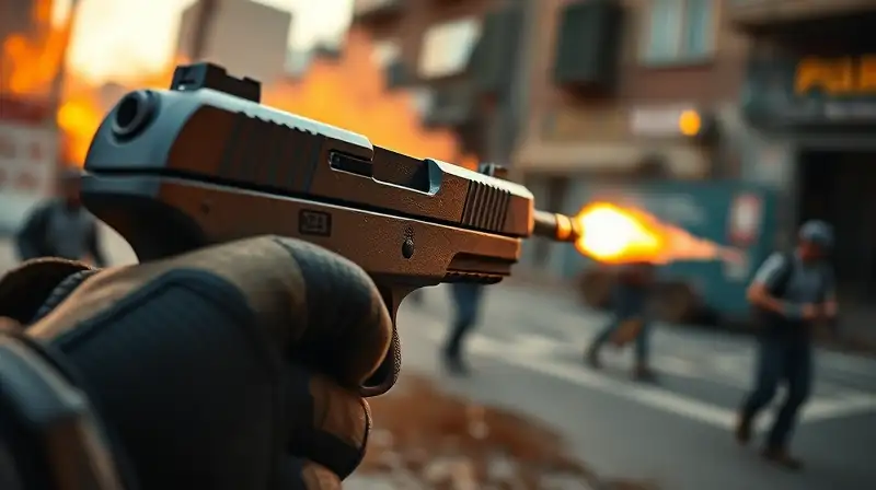 Primer plano pistola PUBG