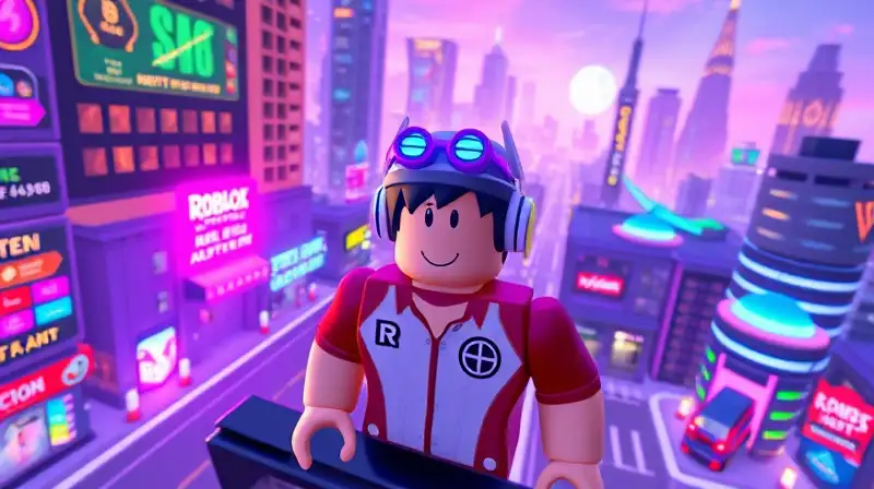Avatar de Roblox en mundo virtual vibrante