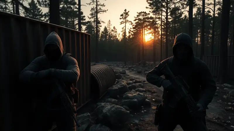 Dos jugadores armados se enfrentan ocultos