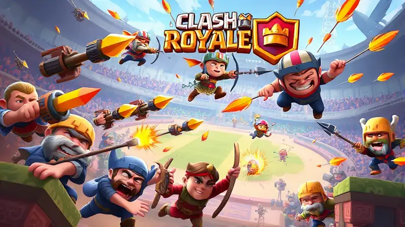 Batalla colorida de Clash Royale intensa