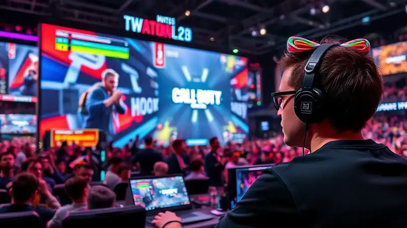 Jugador atento en torneo de esports moderno