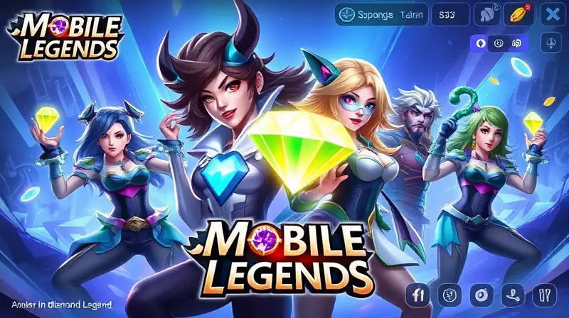 Personajes de Mobile Legends con iconos vibrantes