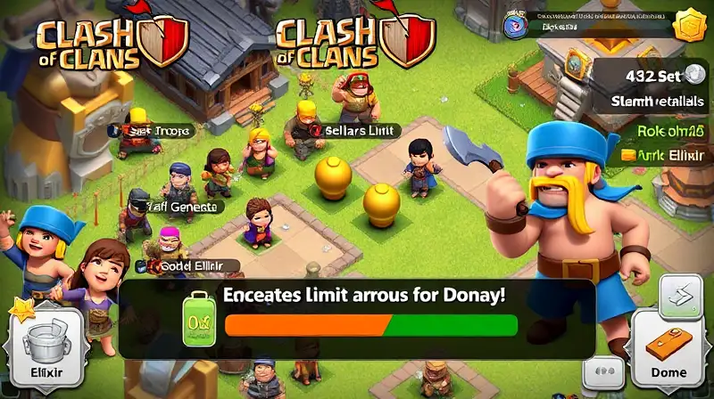 Juego Clash of Clans con donación dinámica