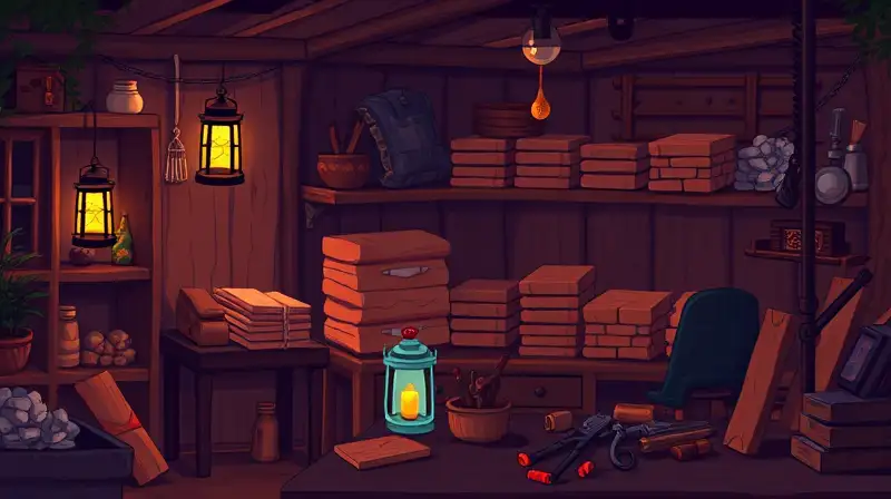 Jugador en habitación acogedora creando objetos