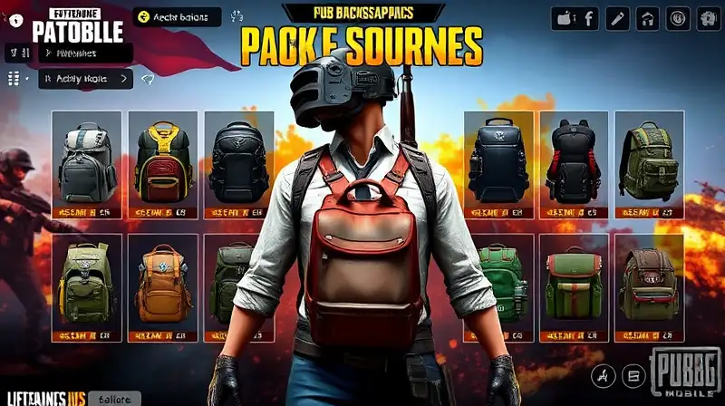 Personaje de PUBG elige mochilas tácticas