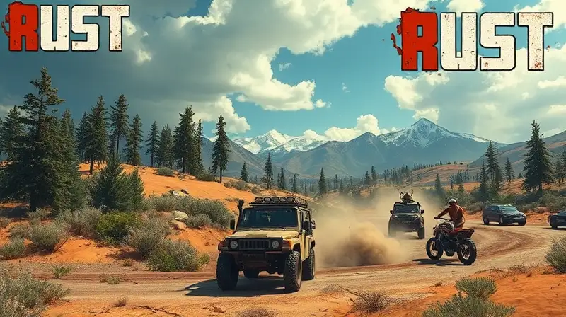 Entorno Rust con vehículos