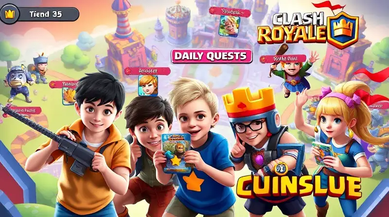Jugadores jóvenes disfrutan Clash Royale colorido