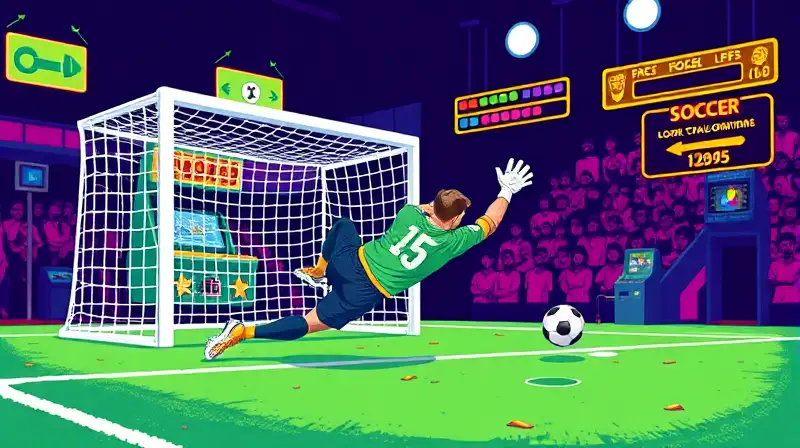 Juego arcade retro de fútbol pixelado