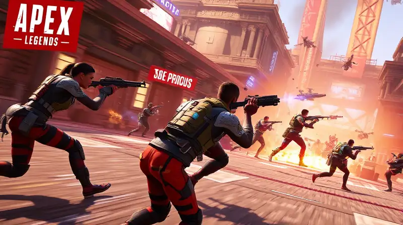 Personajes Apex Legends en combate táctico urbano