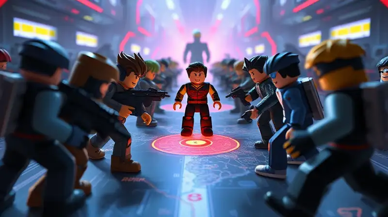 Personajes de Roblox en batalla táctica digital