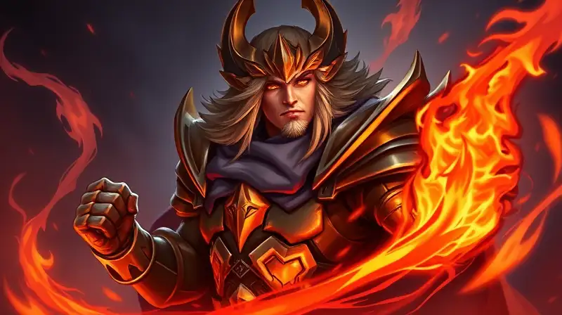 Retrato ardiente de Valir en batalla