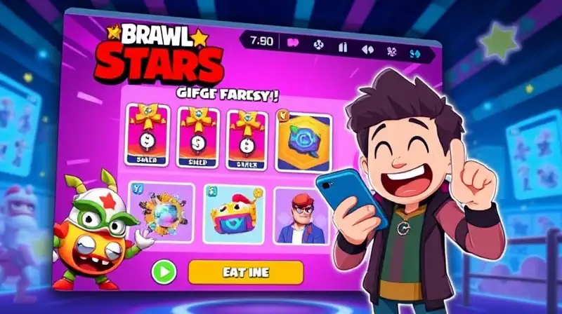 Interfaz de juego vibrante con personajes coloridos