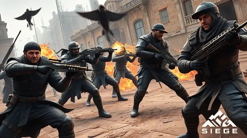 Combate táctico intenso en ruinas urbanas