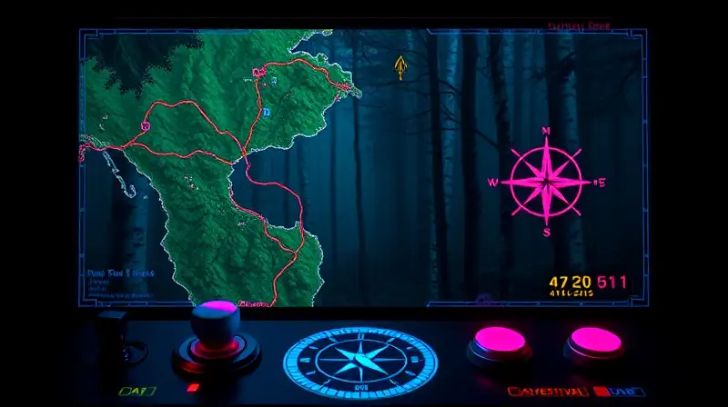 Juego retro de supervivencia en bosque oscuro