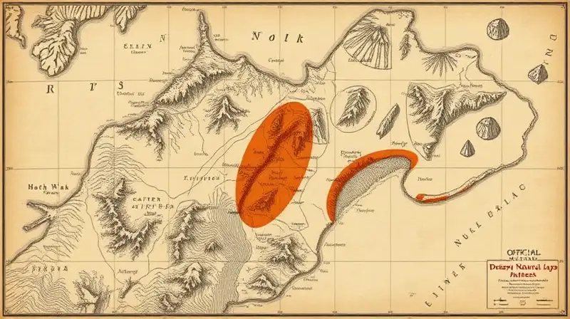 Mapa vintage claro con peligros naturales