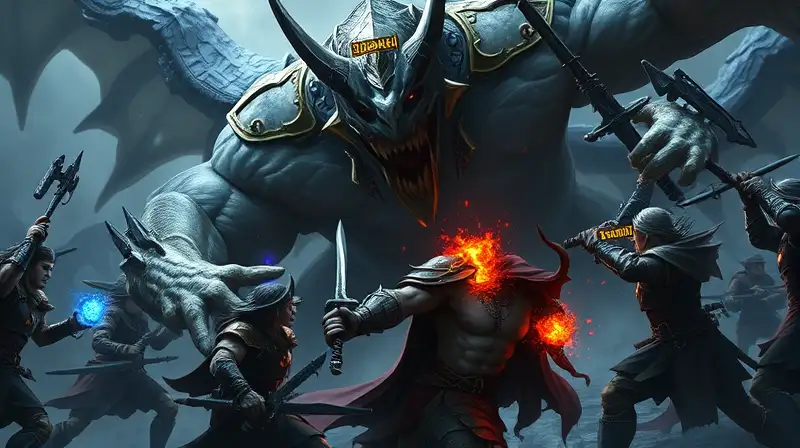 Guerreros enfrentan jefe gigante en batalla